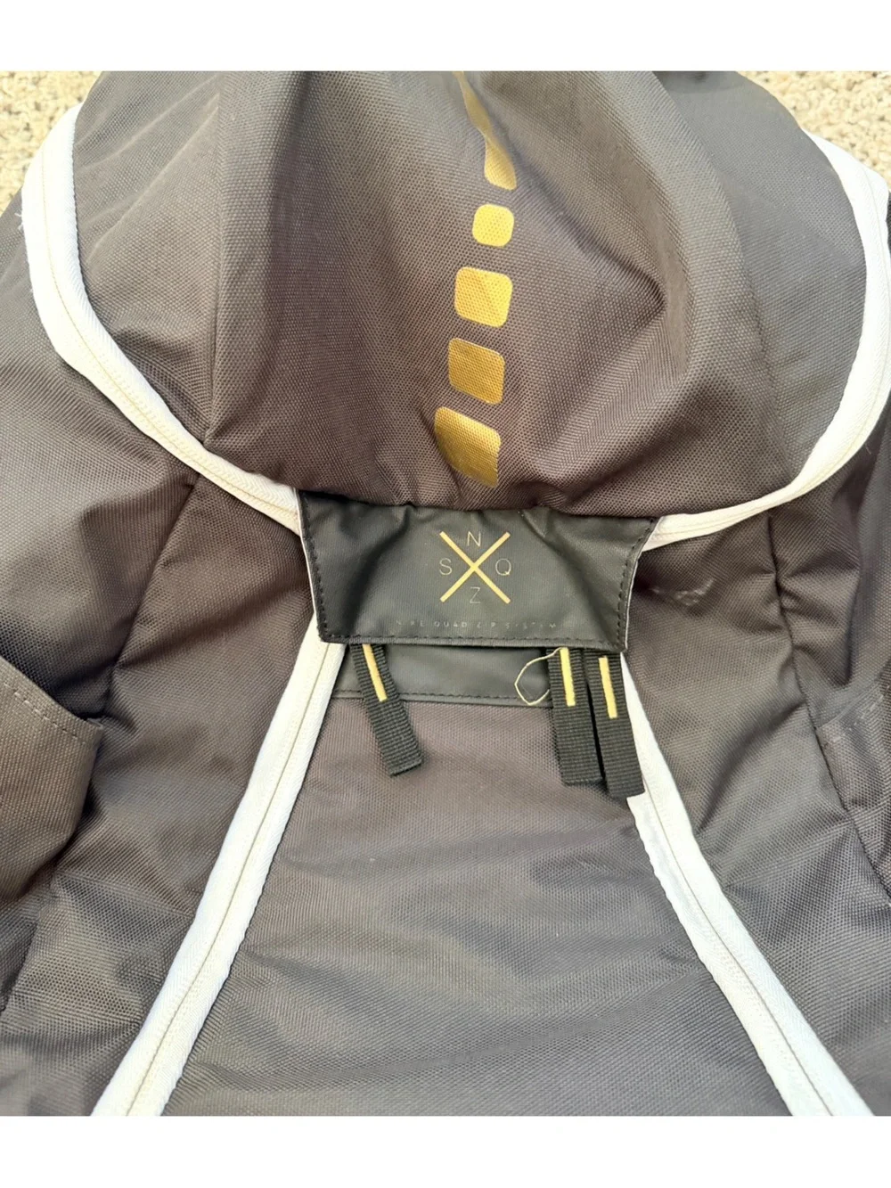 Nike USATF Elite Backpack Quad Zip Black with Gold Accents